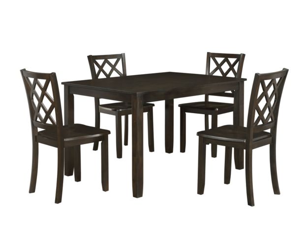New Classic Trellis Brown 5-Piece Dining Set large image number 1