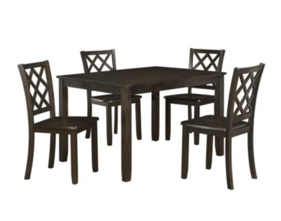 New Classic Trellis Brown 5-Piece Dining Set