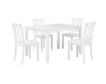 New Classic Trellis 5-Piece White Dining Set small image number 1