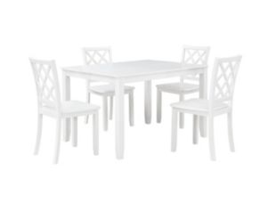 New Classic Trellis 5-Piece White Dining Set