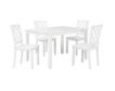 New Classic Trellis 5-Piece White Dining Set small image number 2