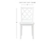 New Classic Trellis 5-Piece White Dining Set small image number 10