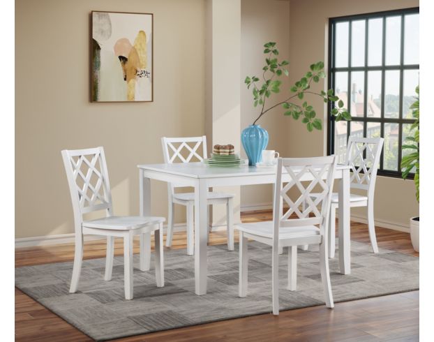 New Classic Trellis White Dining Chair large image number 6