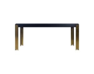 New Classic Home Furnishings Empire Black Rectangle Dining Table