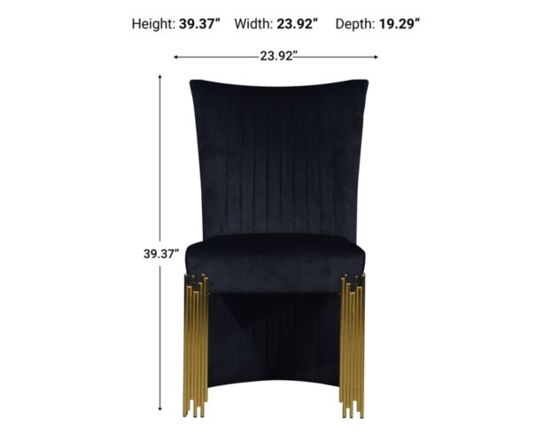 New Classic Home Furnishings Empire Black Dining Chair large image number 7