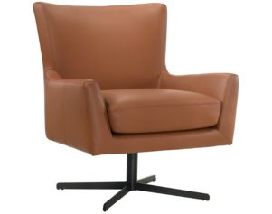 New Classic Acadia Terracotta Leather Swivel Chair