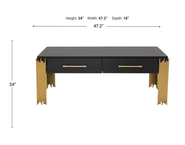 New Classic Home Furnishings Empire Black Coffee Table large image number 10