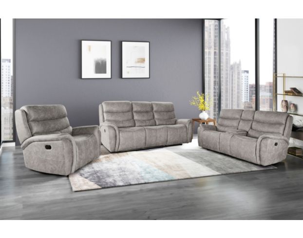 New Classic Home Furnishings Kamari Gray Reclining Sofa large image number 2