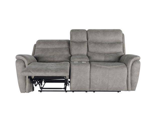 New Classic Home Furnishings Kamari Gray Reclining Console Loveseat large image number 4