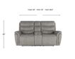 New Classic Home Furnishings Kamari Gray Reclining Console Loveseat small image number 7