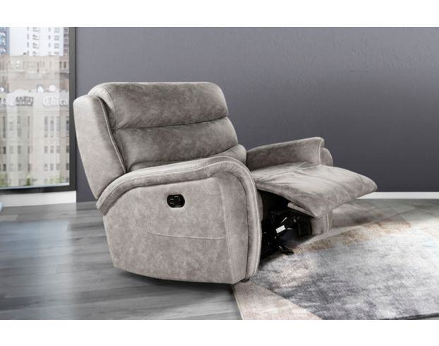 New Classic Home Furnishings Kamari Gray Glider Recliner large image number 2