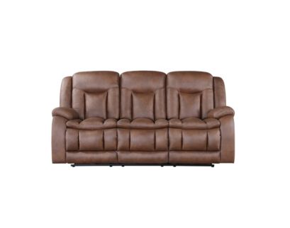 New Classic Home Furnishings Morello Brown Dual Reclining Sofa