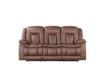 New Classic Home Furnishings Morello Brown Dual Reclining Sofa small image number 1