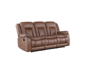 New Classic Home Furnishings Morello Brown Dual Reclining Sofa