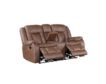 New Classic Home Furnishings Morello Brown Dual Reclining Loveseat with Console small image number 3