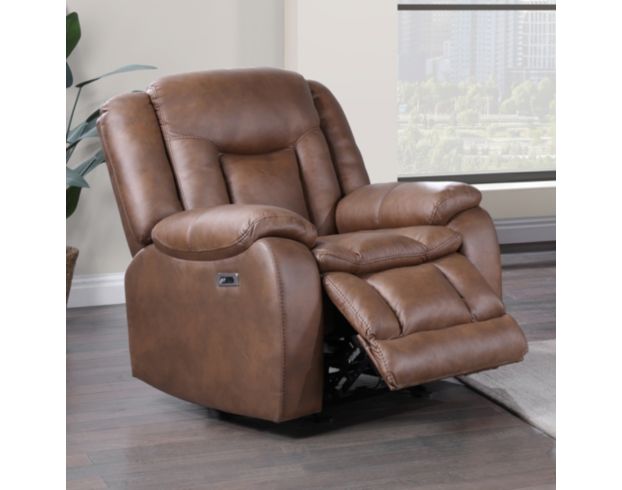 New Classic Home Furnishings Morello Brown Glider Recliner large image number 6