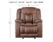 New Classic Home Furnishings Morello Brown Glider Recliner small image number 7