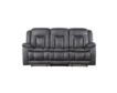 New Classic Home Furnishings Morello Gray Dual Reclining Sofa small image number 1