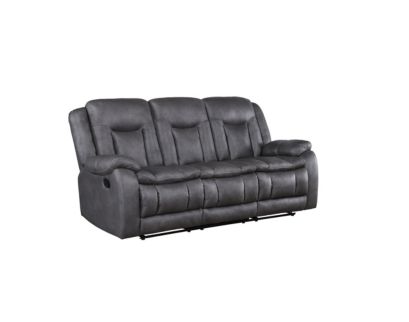 New Classic Home Furnishings Morello Gray Dual Reclining Sofa