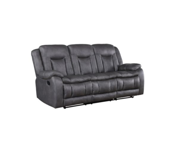 New Classic Home Furnishings Morello Gray Dual Reclining Sofa large image number 2