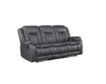 New Classic Home Furnishings Morello Gray Dual Reclining Sofa small image number 2