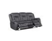 New Classic Home Furnishings Morello Gray Dual Reclining Sofa small image number 3