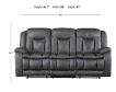 New Classic Home Furnishings Morello Gray Dual Reclining Sofa small image number 8