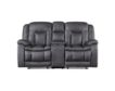 New Classic Home Furnishings Morello Gray Reclining Loveseat with Console small image number 1