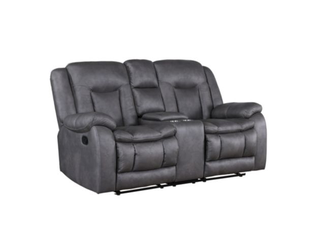 New Classic Home Furnishings Morello Gray Reclining Loveseat with Console large image number 2