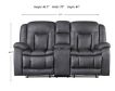 New Classic Home Furnishings Morello Gray Reclining Loveseat with Console small image number 8