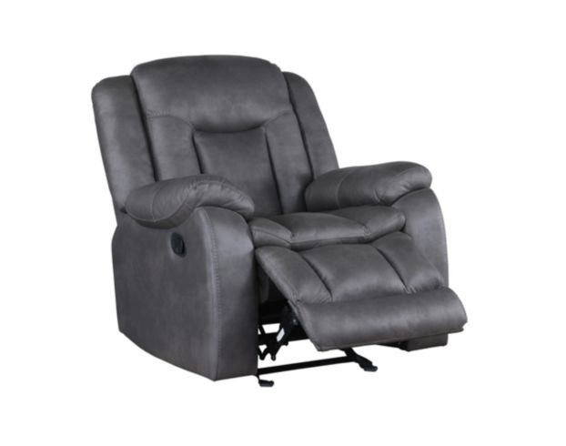 New Classic Home Furnishings Morello Gray Glider Recliner large image number 2