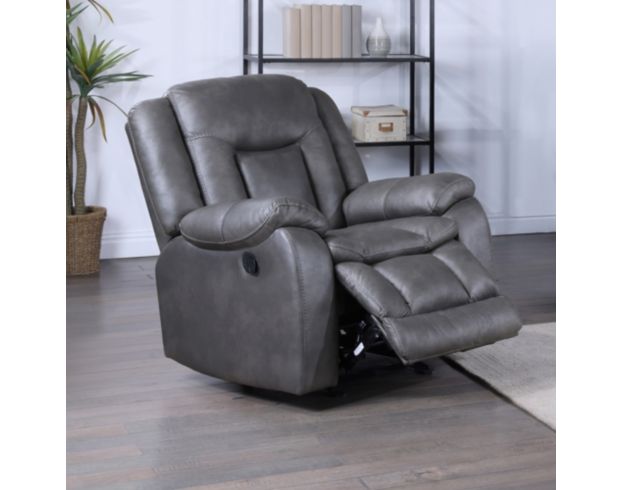 New Classic Home Furnishings Morello Gray Glider Recliner large image number 5