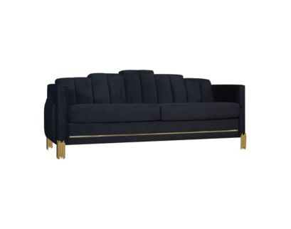 New Classic Home Furnishings Empire Black Lighted Sofa