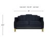 New Classic Home Furnishings Empire Black Lighted Loveseat small image number 6