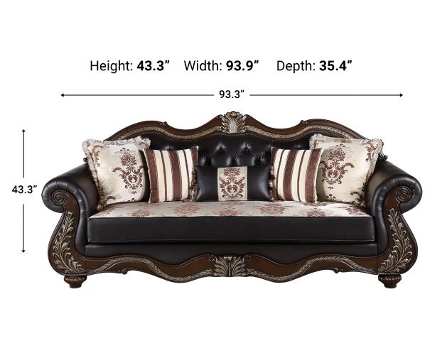 New Classic Maximus Dark Brown Sofa large image number 7