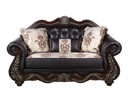 New Classic Maximus Dark Brown Loveseat