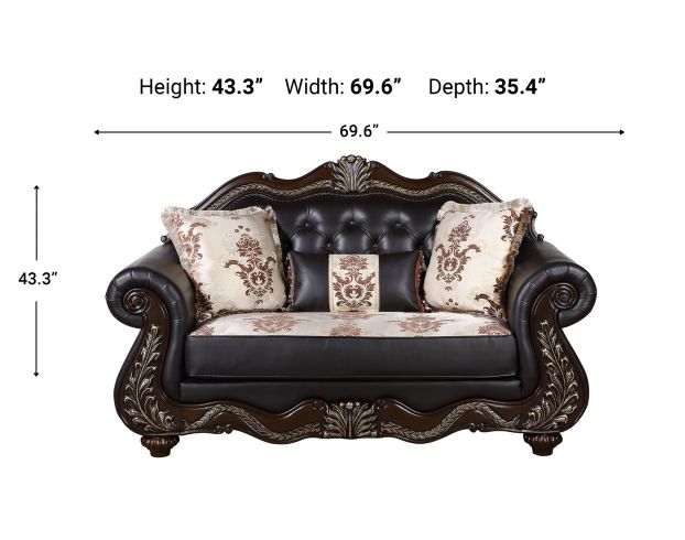 New Classic Maximus Brown Loveseat large image number 7