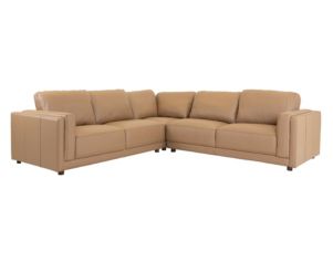 Nice Link Home Furnishings 9670 Collection camel 100% Leather 3-Piece Sectional