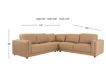 Nice Link Home Furnishings 9670 Collection camel 100% Leather 3-Piece Sectional small image number 6