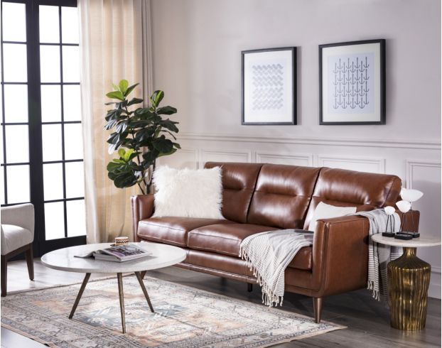 Nice Link Home Furnishings 9570 Collection Cobblestone 100% Leather Sofa large image number 6