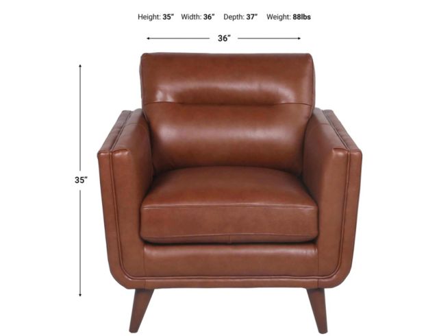 Nice Link Home Furnishings 9570 Collection Cobblestone 100% Leather Chair large image number 8