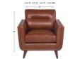 Nice Link Home Furnishings 9570 Collection Cobblestone 100% Leather Chair small image number 8