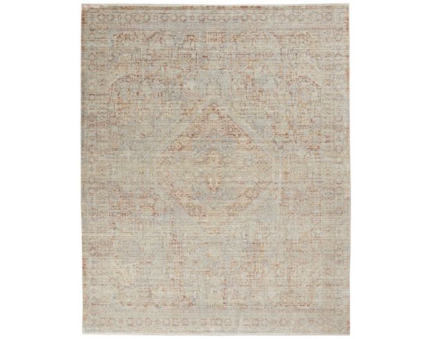 Nourison Lustrous Weave 8' X 10' Gray/Red Rug large image number 1
