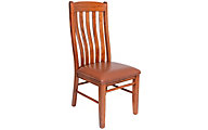 Oakwood Industries Mission Side Chair with Leather Seat