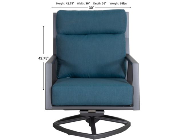 O W Lee Company Aris Swivel Rocker Lounge Chair large image number 6
