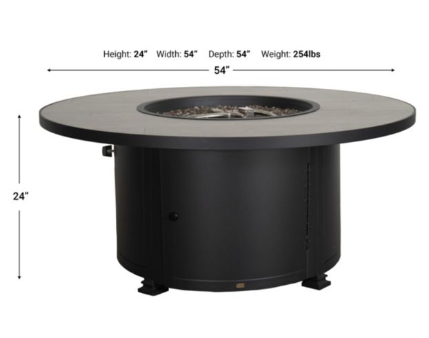 O W Lee Company Santorini 54-Inch Round Outdoor Fire Pit Table large image number 6