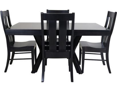 Mavin Kansas Black 5-Piece Dining Set