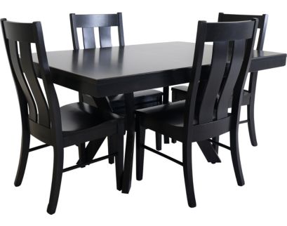 Mavin Kansas Black 5-Piece Dining Set