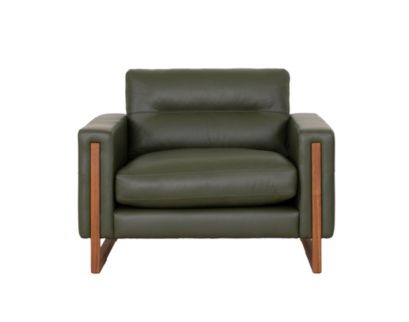 Palliser Furniture Ltd. Brookes Basil Green Genuine Leather Chair