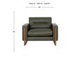 Palliser Furniture Ltd. Brookes Basil Green Genuine Leather Chair small image number 9